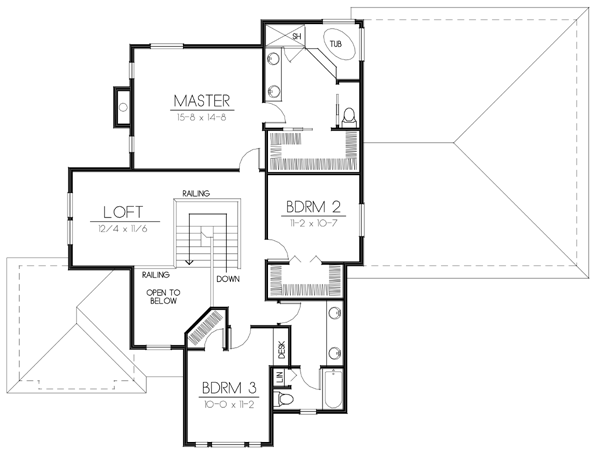 upper floor house blueprint