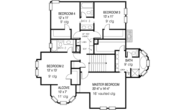 upper floor house blueprint