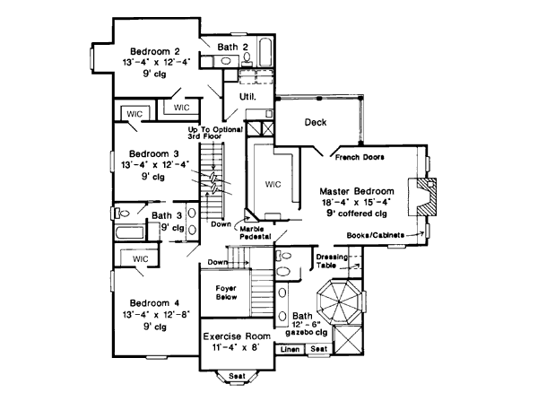 upper floor house blueprint