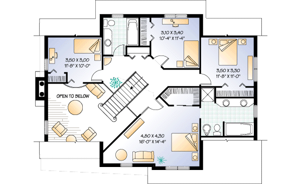upper floor house blueprint