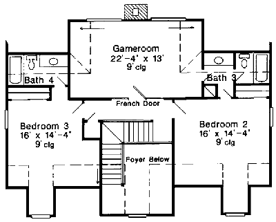 upper floor house blueprint