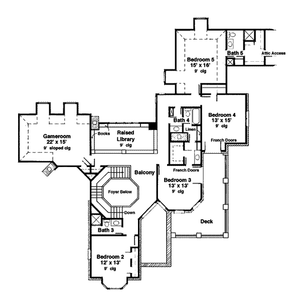 upper floor house blueprint