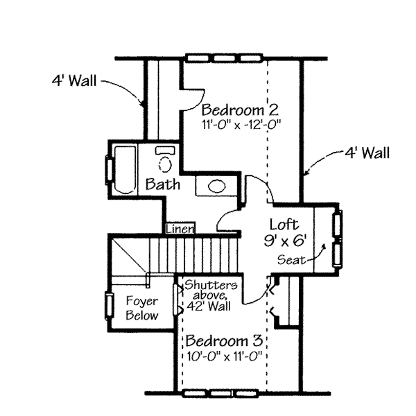 upper floor house blueprint