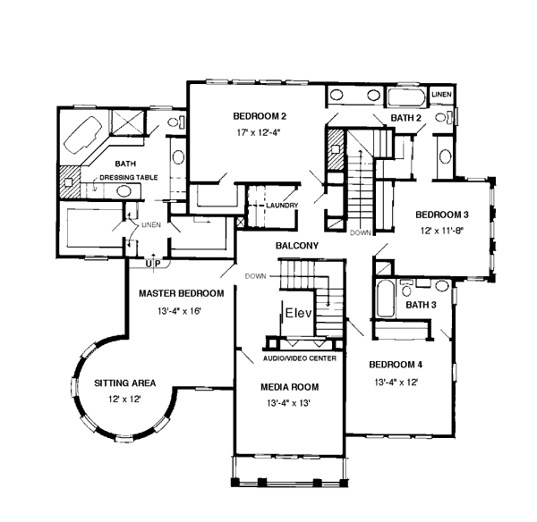 upper floor house blueprint