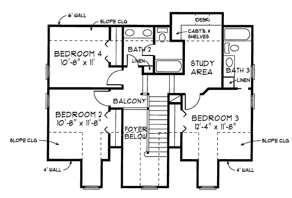 upper floor house blueprint