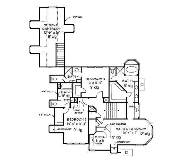 upper floor house blueprint