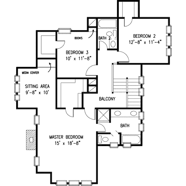 upper floor house blueprint