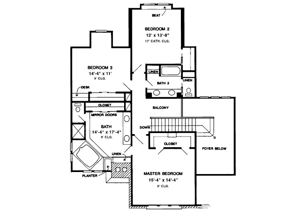 upper floor house blueprint
