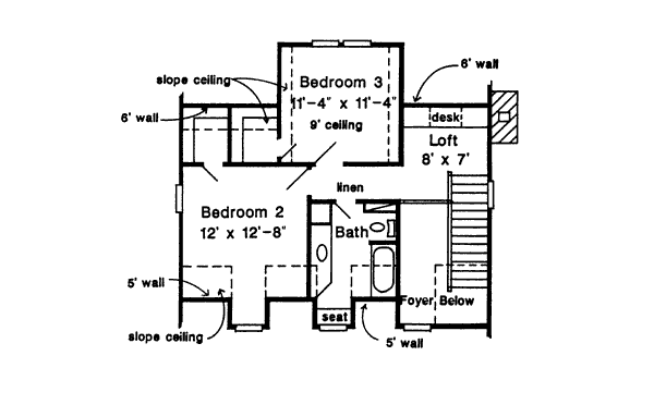 upper floor house blueprint