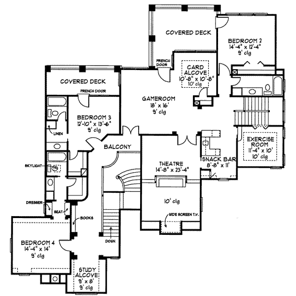 upper floor house blueprint