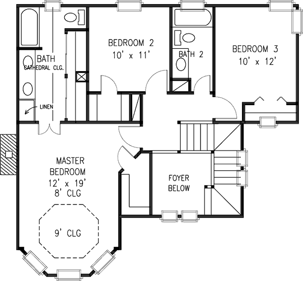 upper floor house blueprint