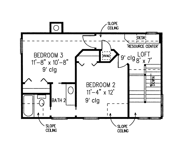 upper floor house blueprint