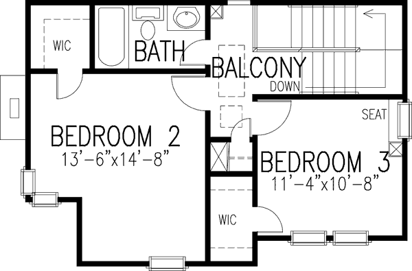 upper floor house blueprint