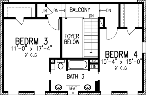 upper floor house blueprint