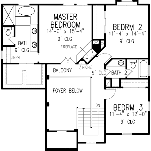 upper floor house blueprint