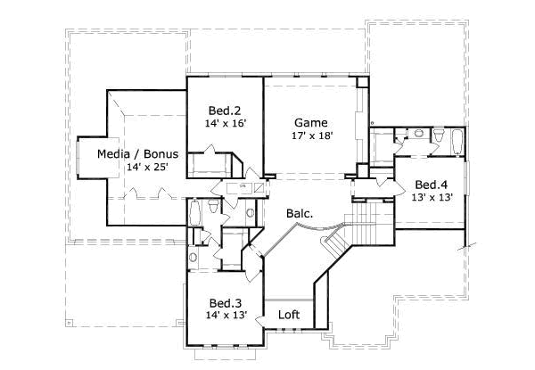 upper floor house blueprint