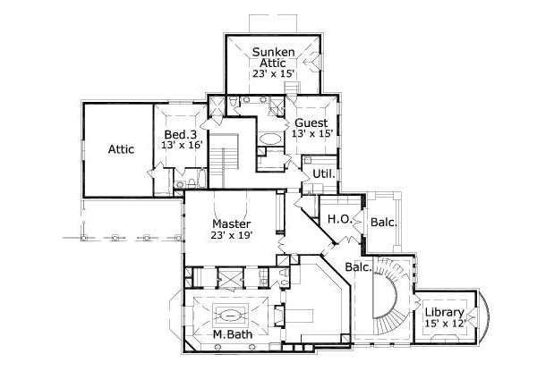 upper floor house blueprint