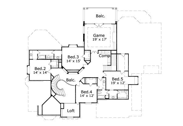 upper floor house blueprint