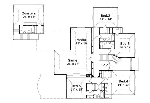 upper floor house blueprint