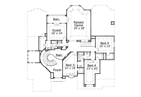 upper floor house blueprint