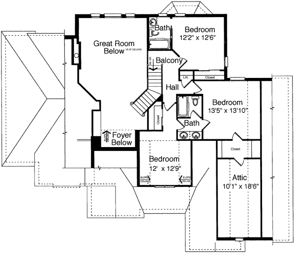 upper floor house blueprint