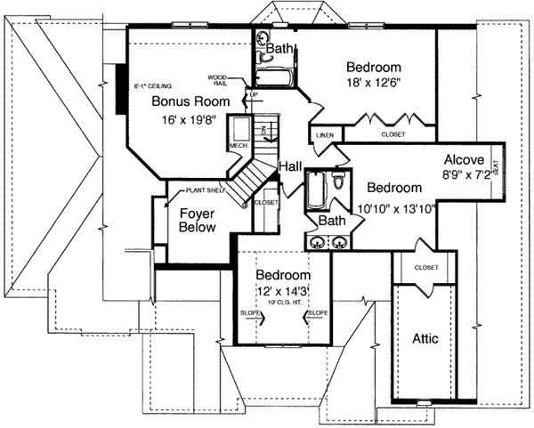 upper floor house blueprint