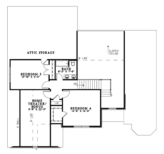 upper floor house blueprint