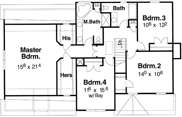 upper floor house blueprint