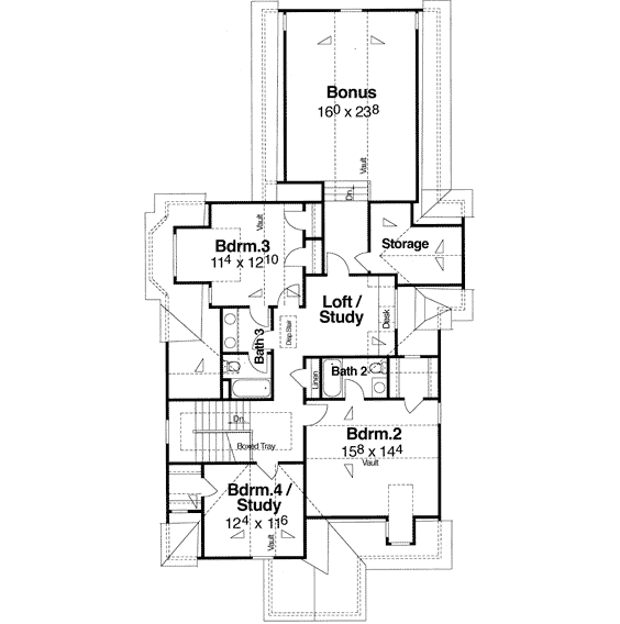 upper floor house blueprint