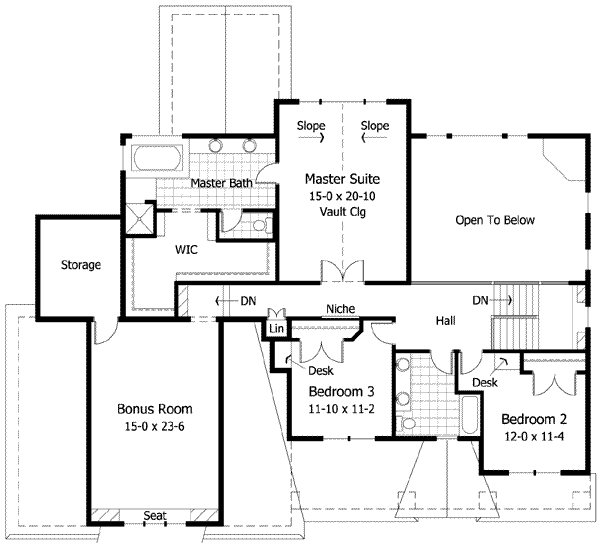upper floor house blueprint