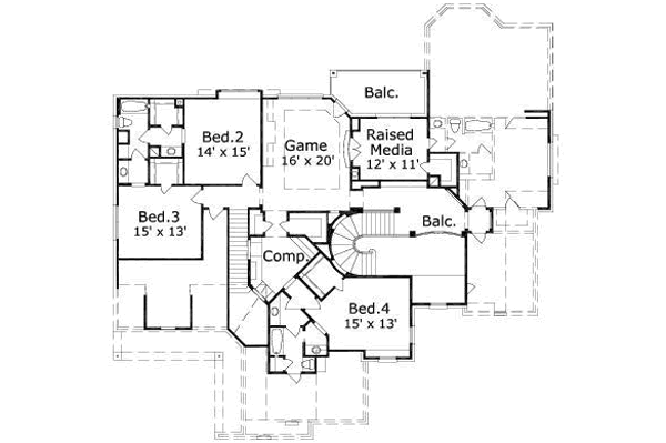upper floor house blueprint