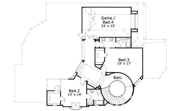 upper floor house blueprint