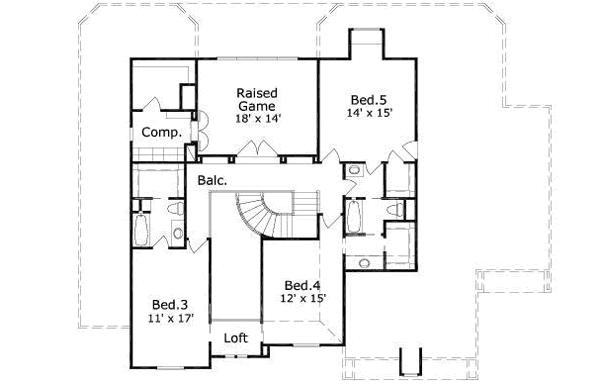 upper floor house blueprint