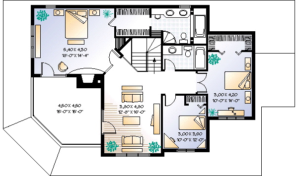 upper floor house blueprint
