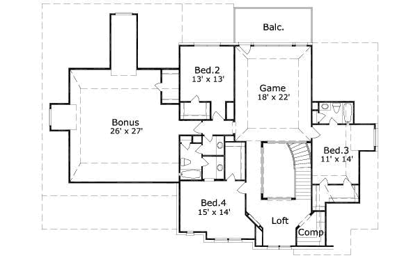 upper floor house blueprint