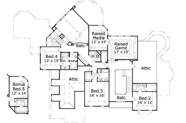 upper floor house blueprint