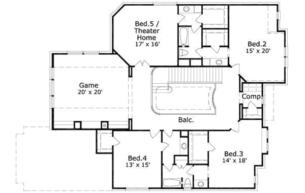 upper floor house blueprint