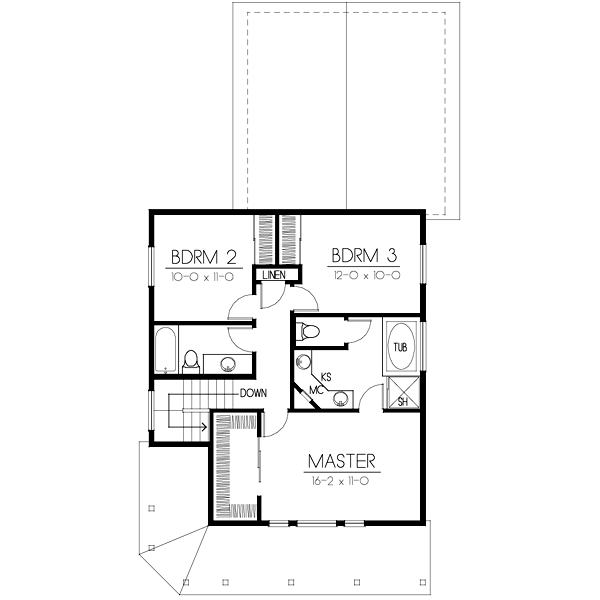 upper floor house blueprint