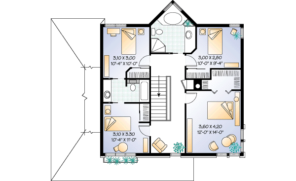 upper floor house blueprint