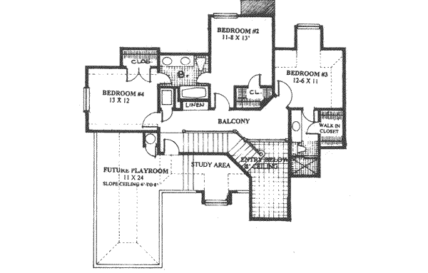 upper floor house blueprint