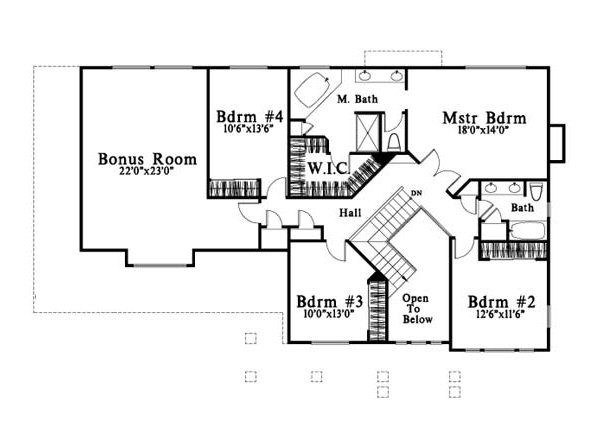 upper floor house blueprint