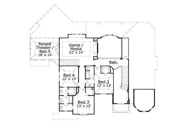 upper floor house blueprint