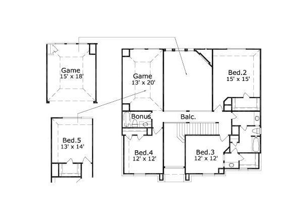 upper floor house blueprint