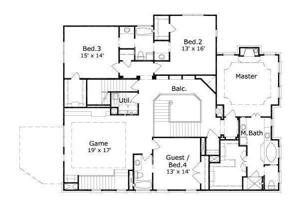 upper floor house blueprint