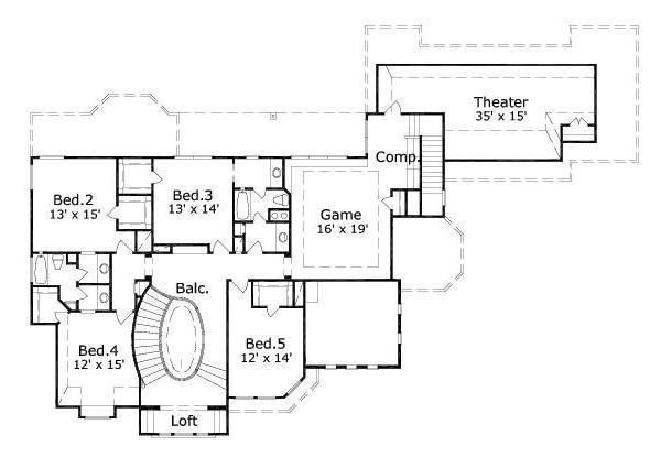 upper floor house blueprint