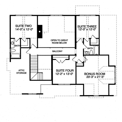 upper floor house blueprint