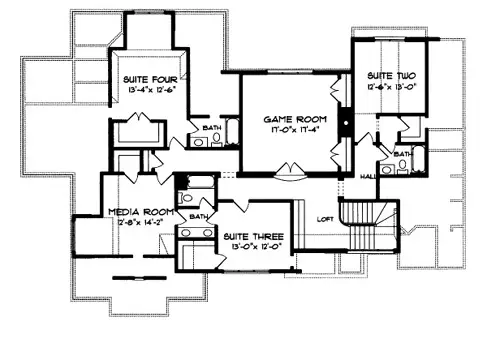 upper floor house blueprint