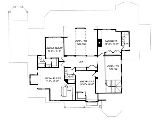 upper floor house blueprint