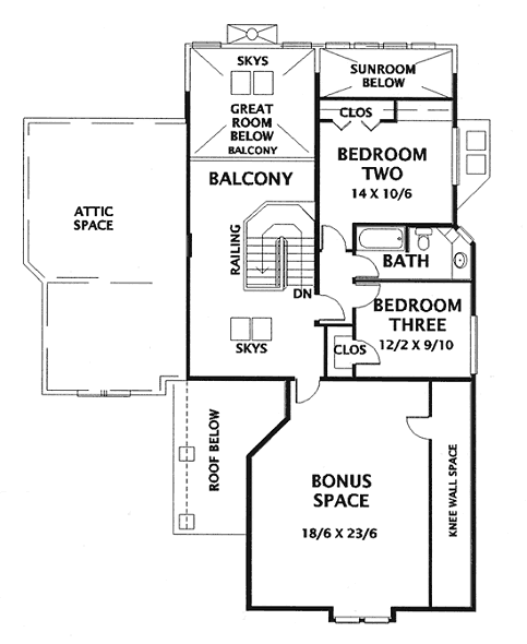 upper floor house blueprint