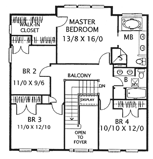 upper floor house blueprint